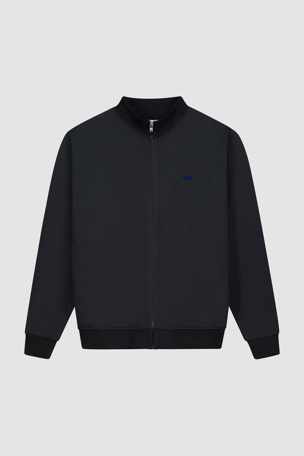 Tracksuit Jacket in Black, front view