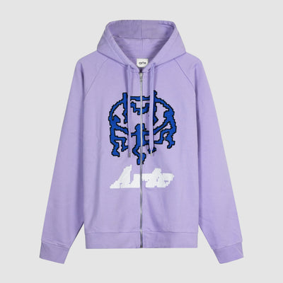 Joe Pixel Dancer Zip Hoodie - Lilas