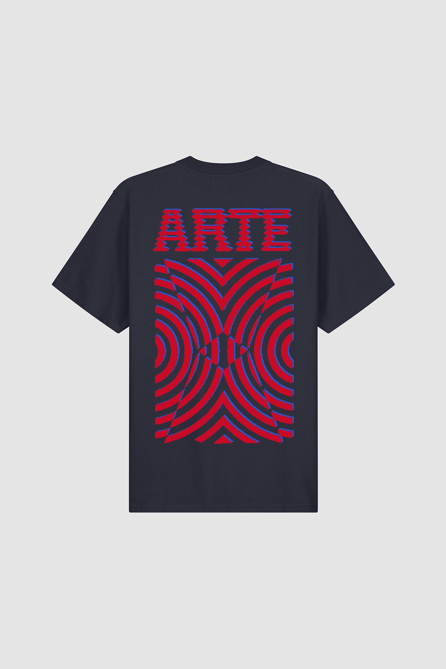 Mural Back Print T-shirt - Navy