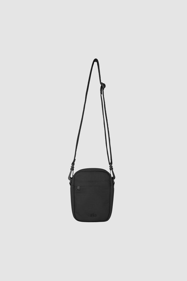 Crossbody Ripstop Bag in Black, front view