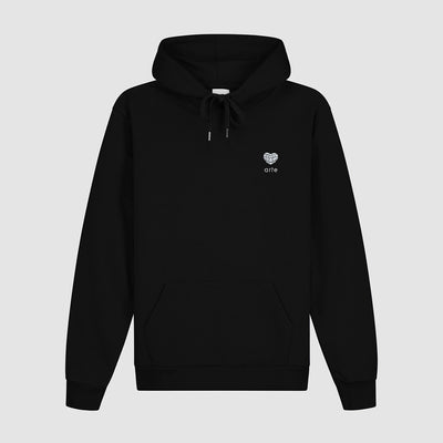 Sweat à capuche Heart Flower - Noir