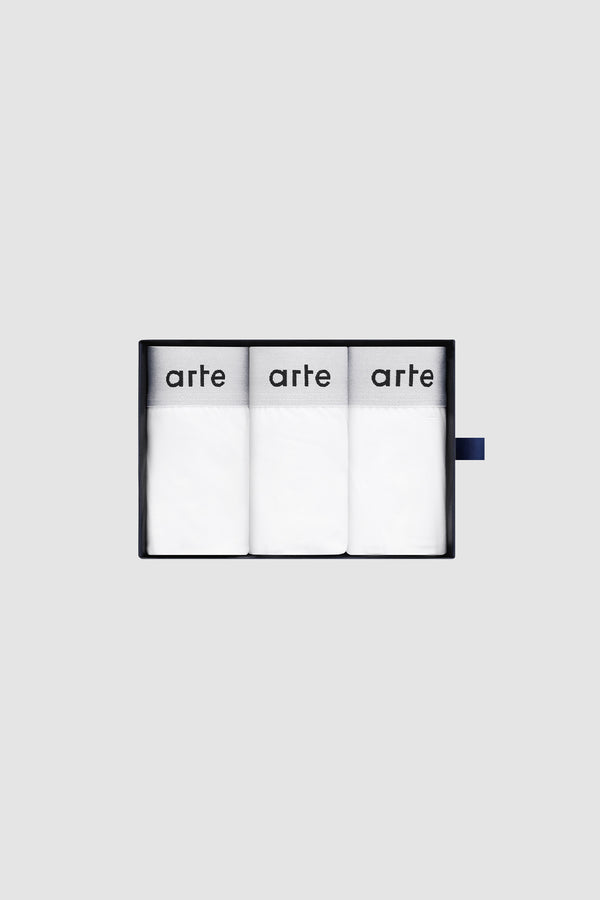 3-Pack Boxer Briefs in White, open box