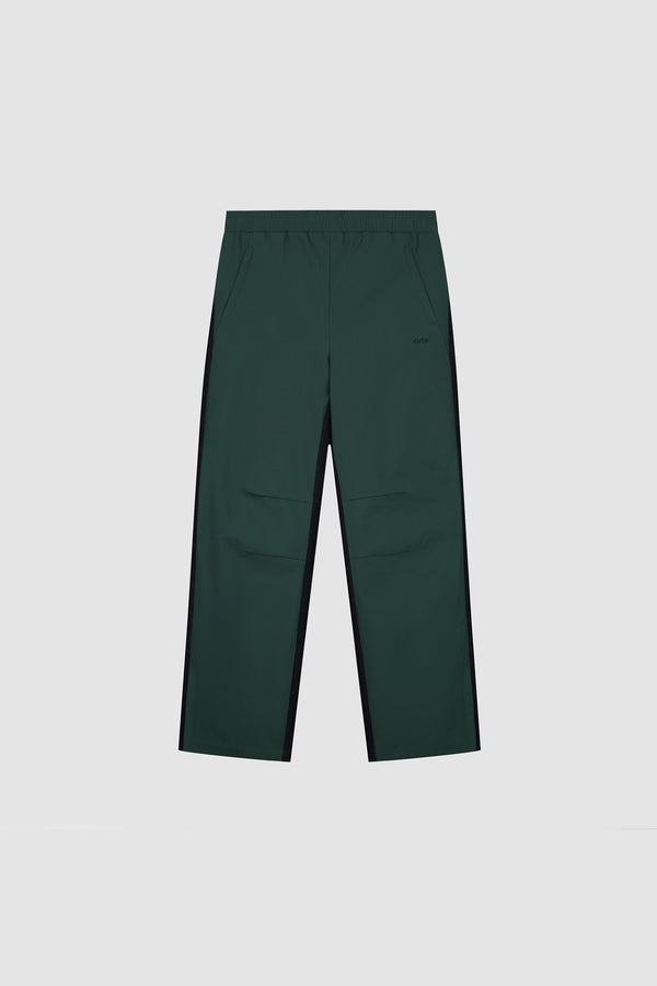 Wool Technical Pants in Green, front view