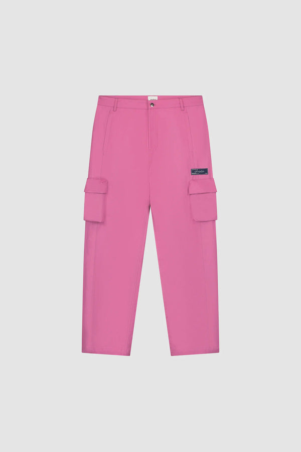 3D Pockets Cotton Pants in Pink, front view