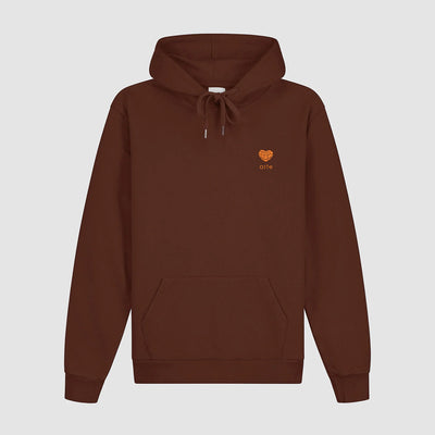 Sweat à capuche "Heart Flower" - Marron
