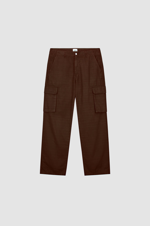 Cargo Pants in Brown, front view