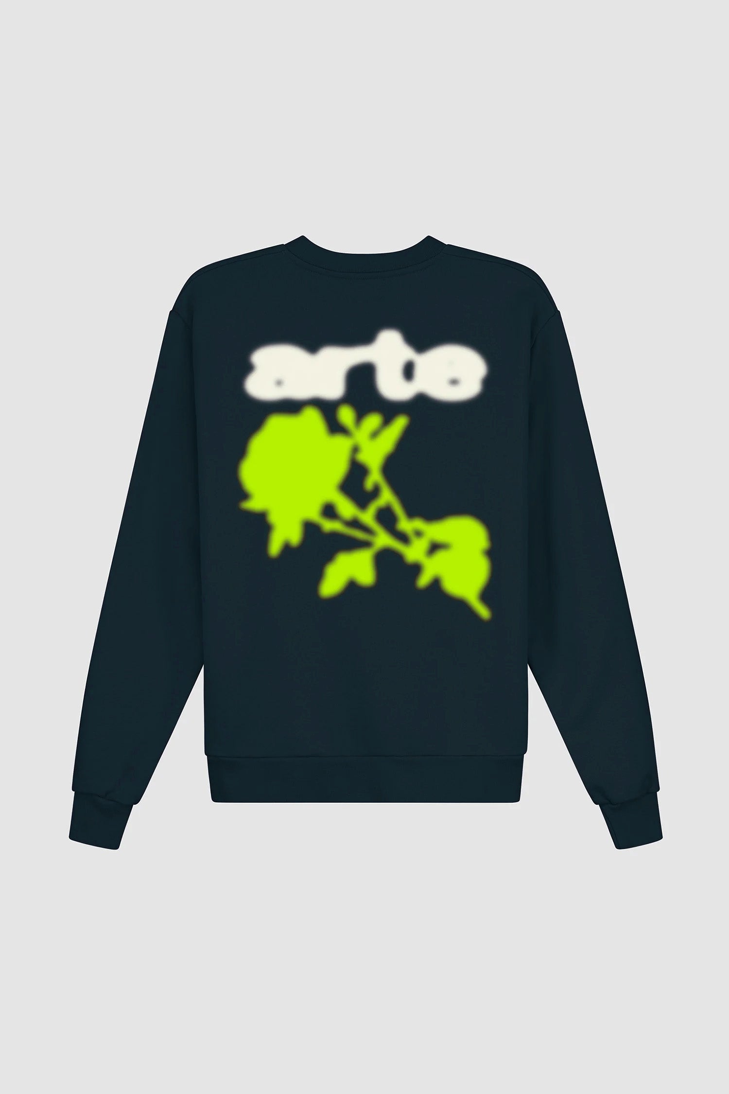 Blur Flower Crewneck - Navy