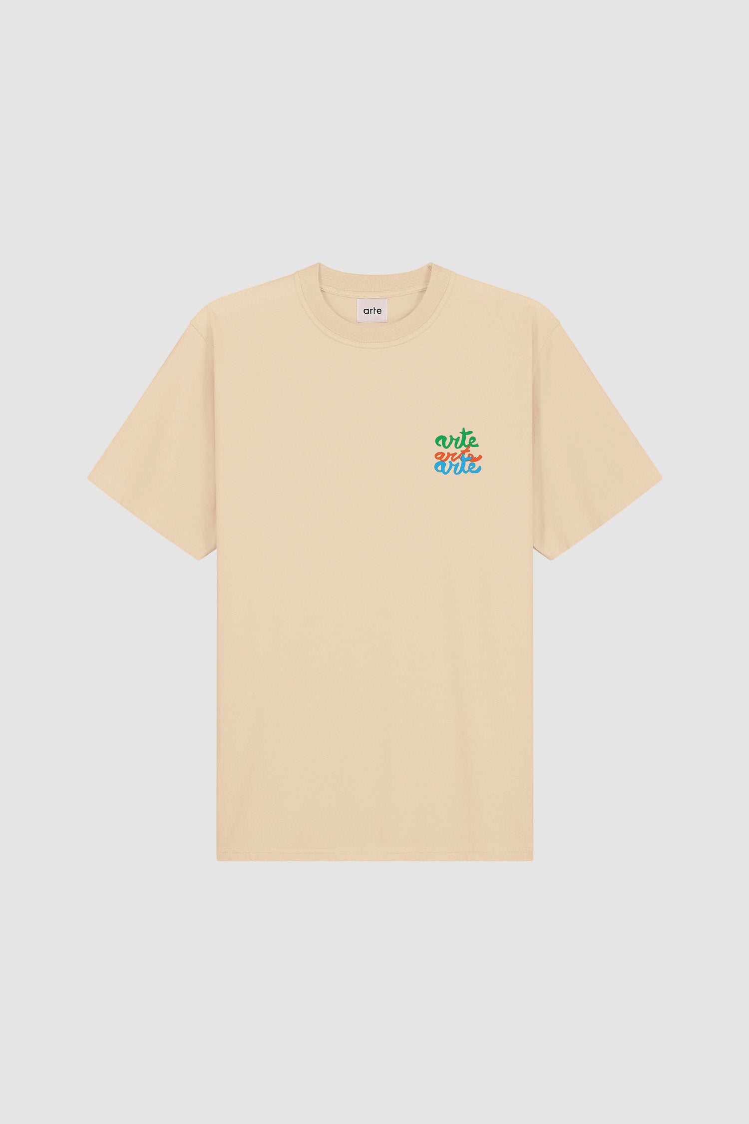 T-shirt à logo multiple - Crème