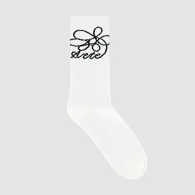 Chaussettes à logo fleuri - blanches