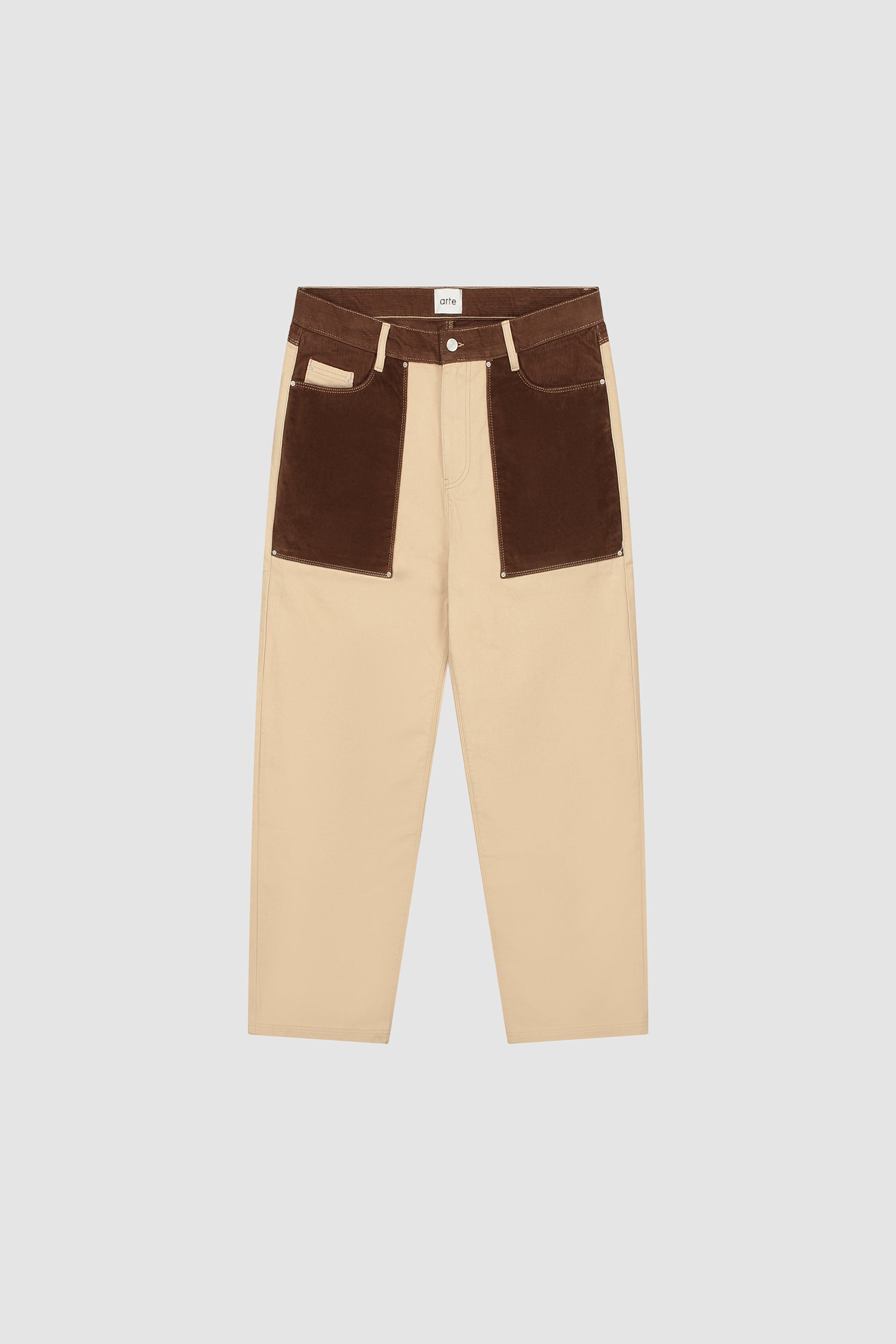 Pantalon en tissu multiple - Crème