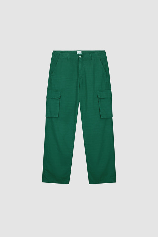 Cargo Pants in Green, front view