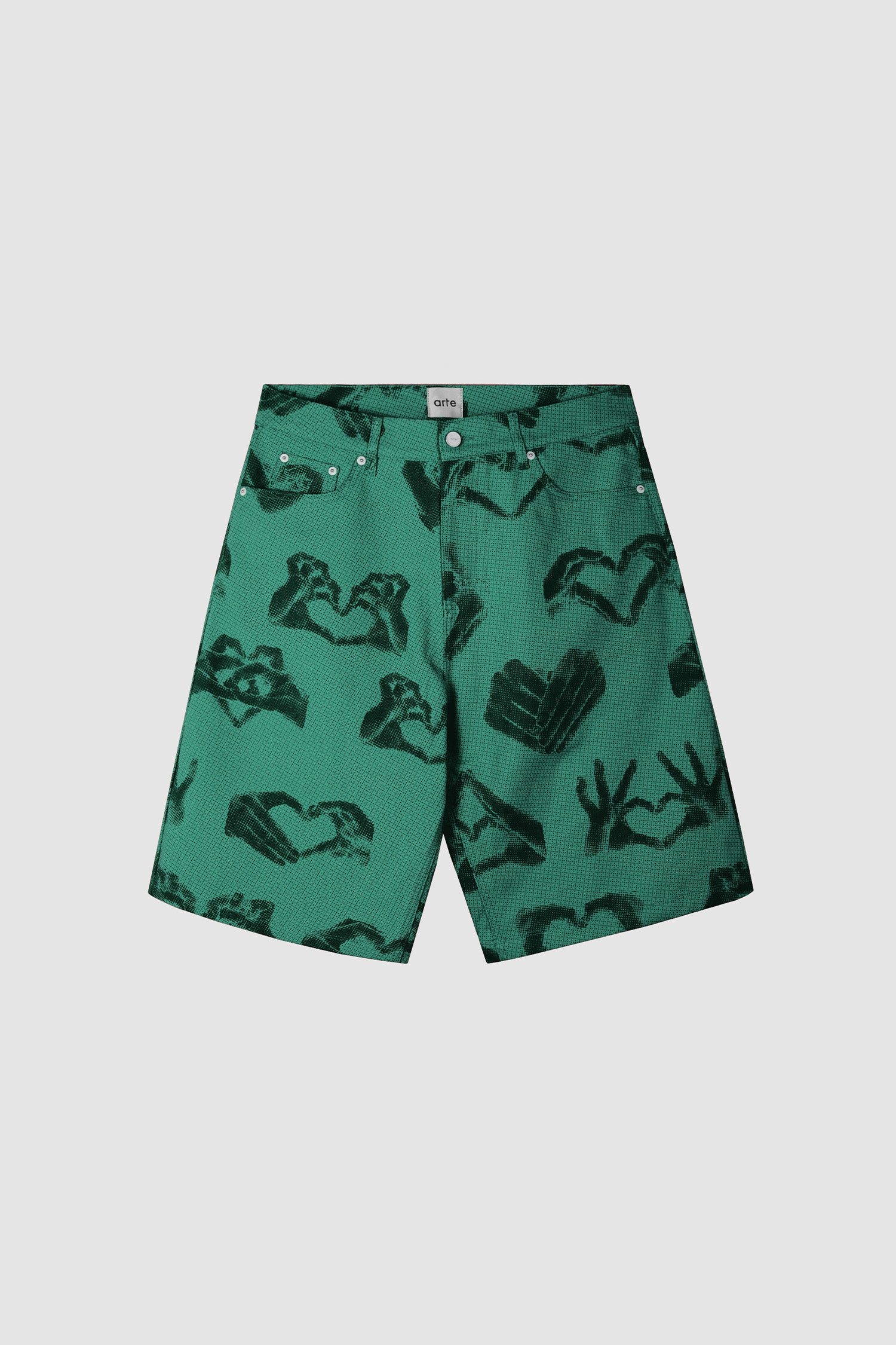 Hand Heart Shorts - Green