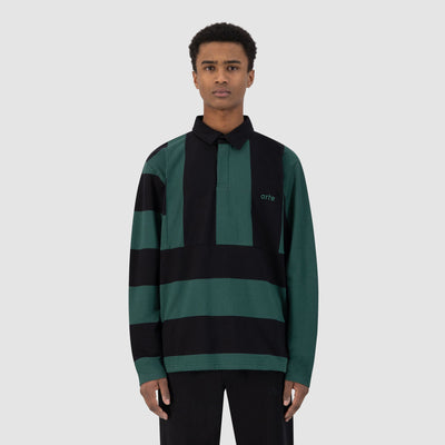 Peter Stripes Polo - Green/Black