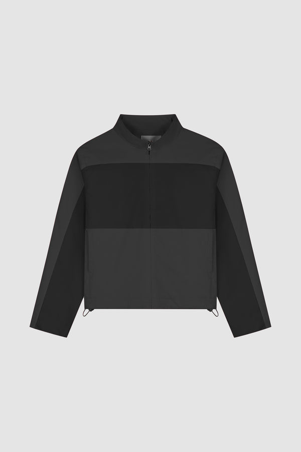 Tracksuit Jacket in Black, front view