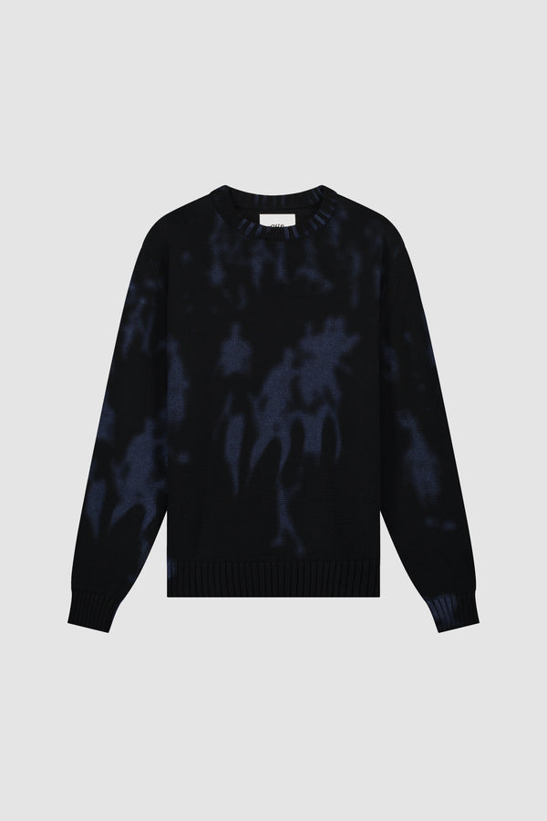 People Knit Sweater in Black/Navy, front view