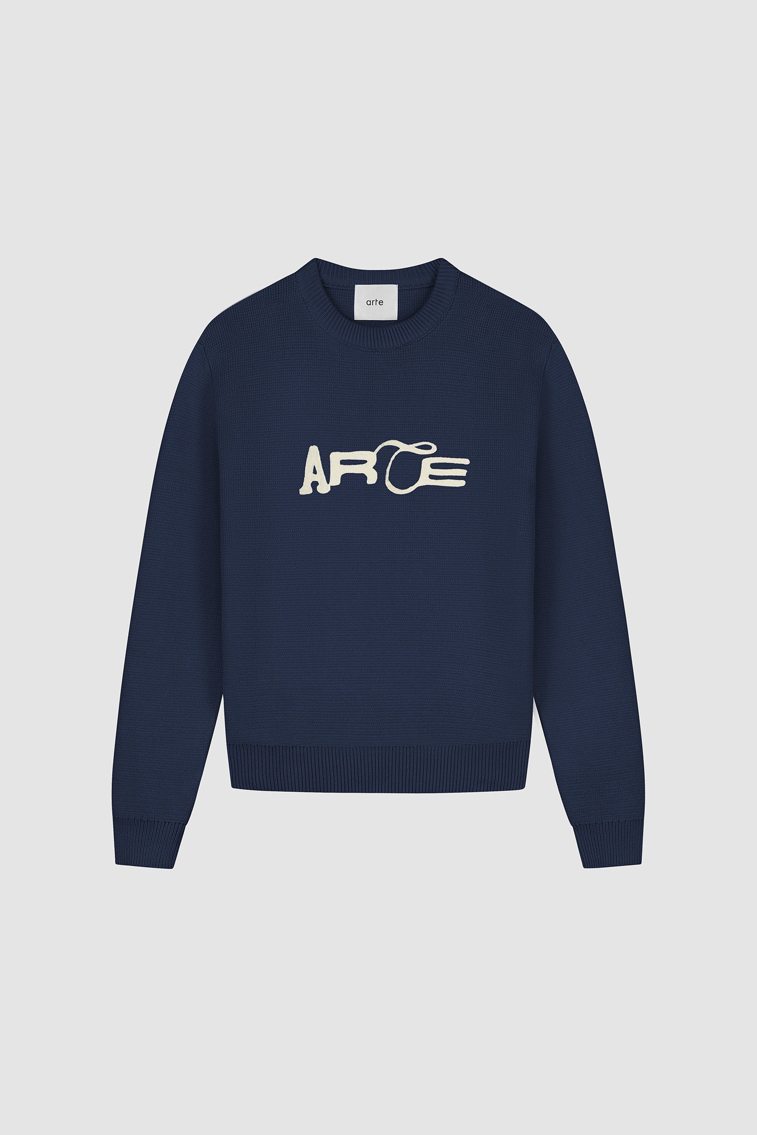 Pull en maille avec logo - Navy