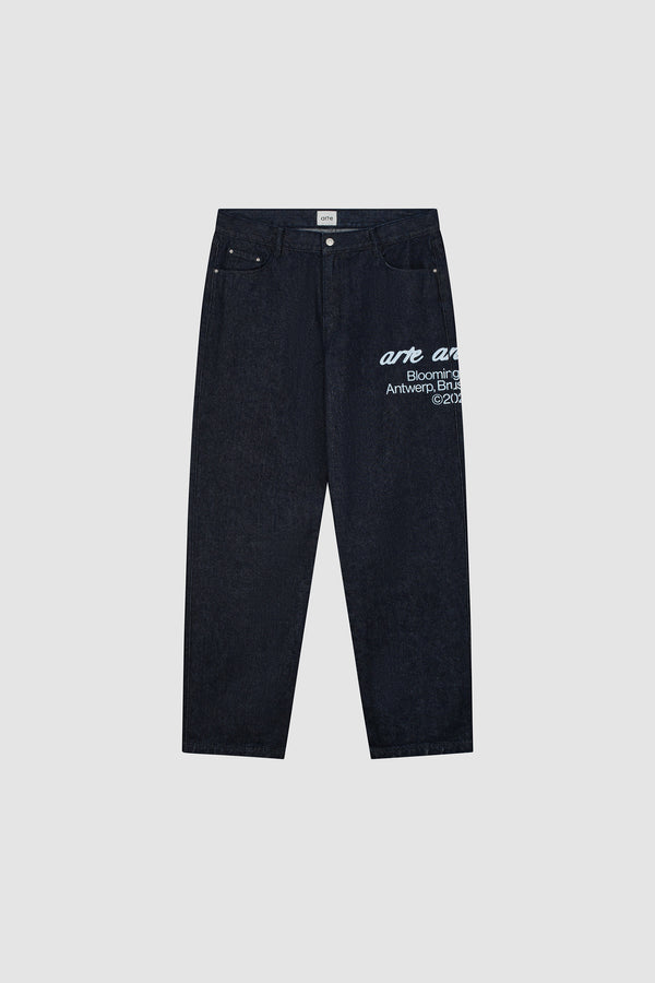 Blooming Ideas Pants in Navy, front view