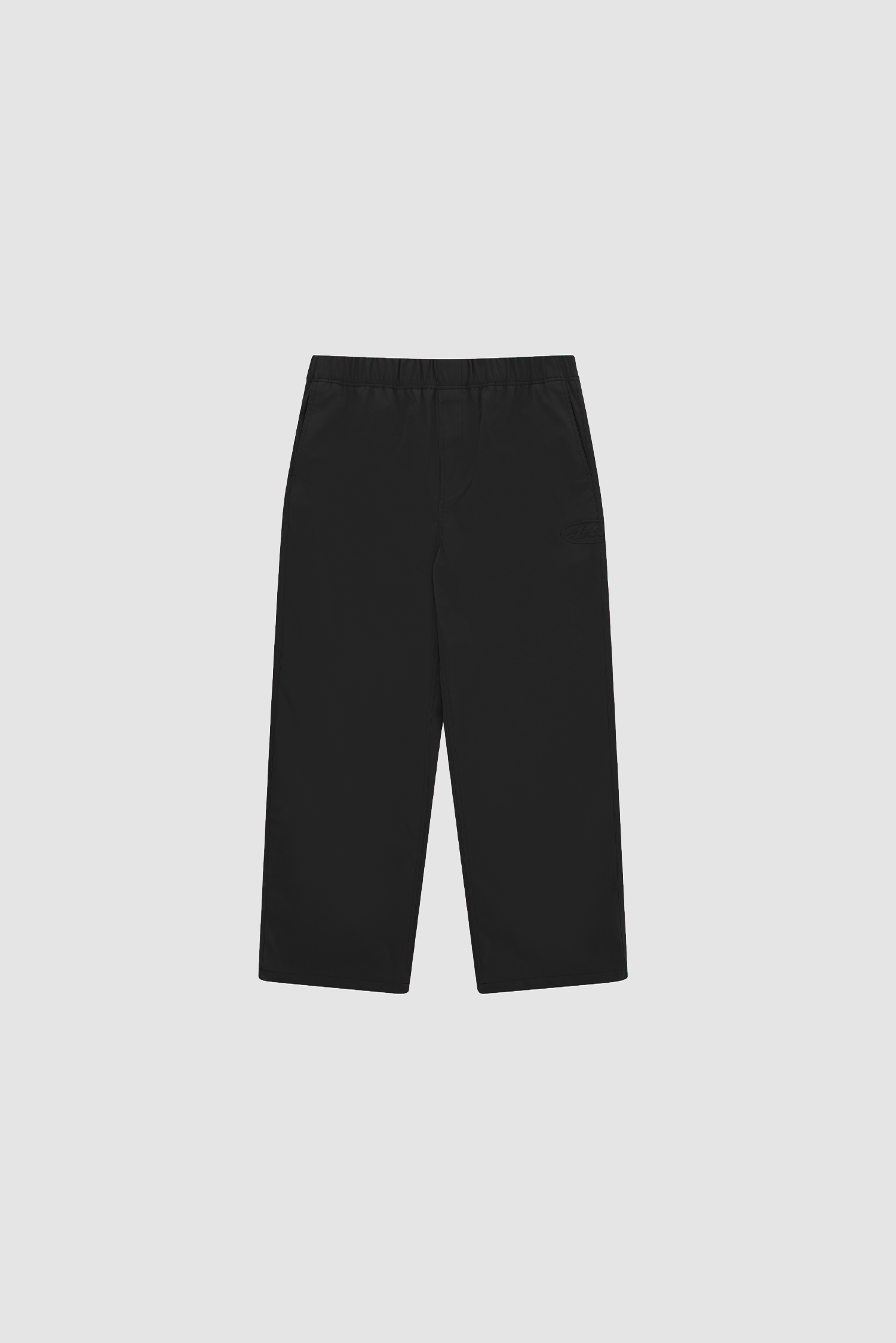 Pantalon de survêtement de marque, noir, vue de face