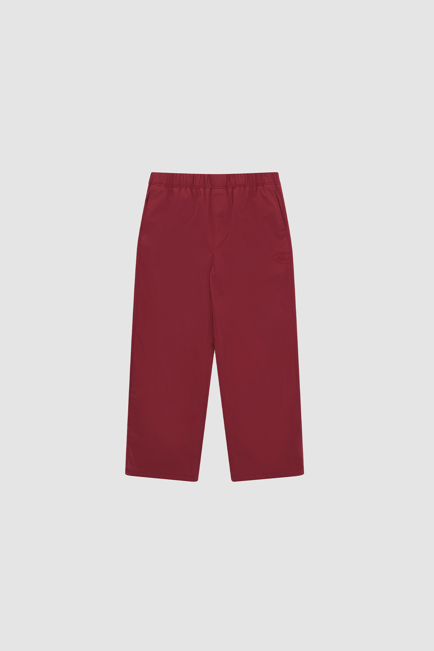 Branded Track Pants in Bordeaux, front view