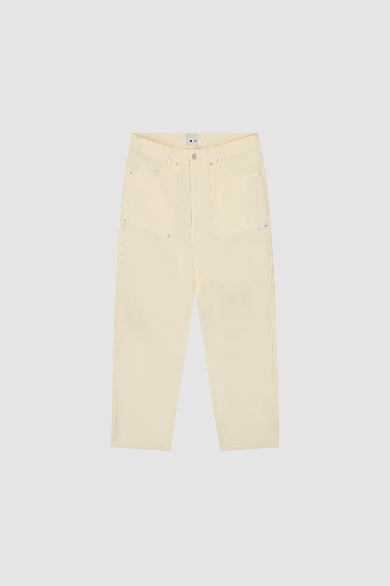 Ripstop Fabric Pants - Cream