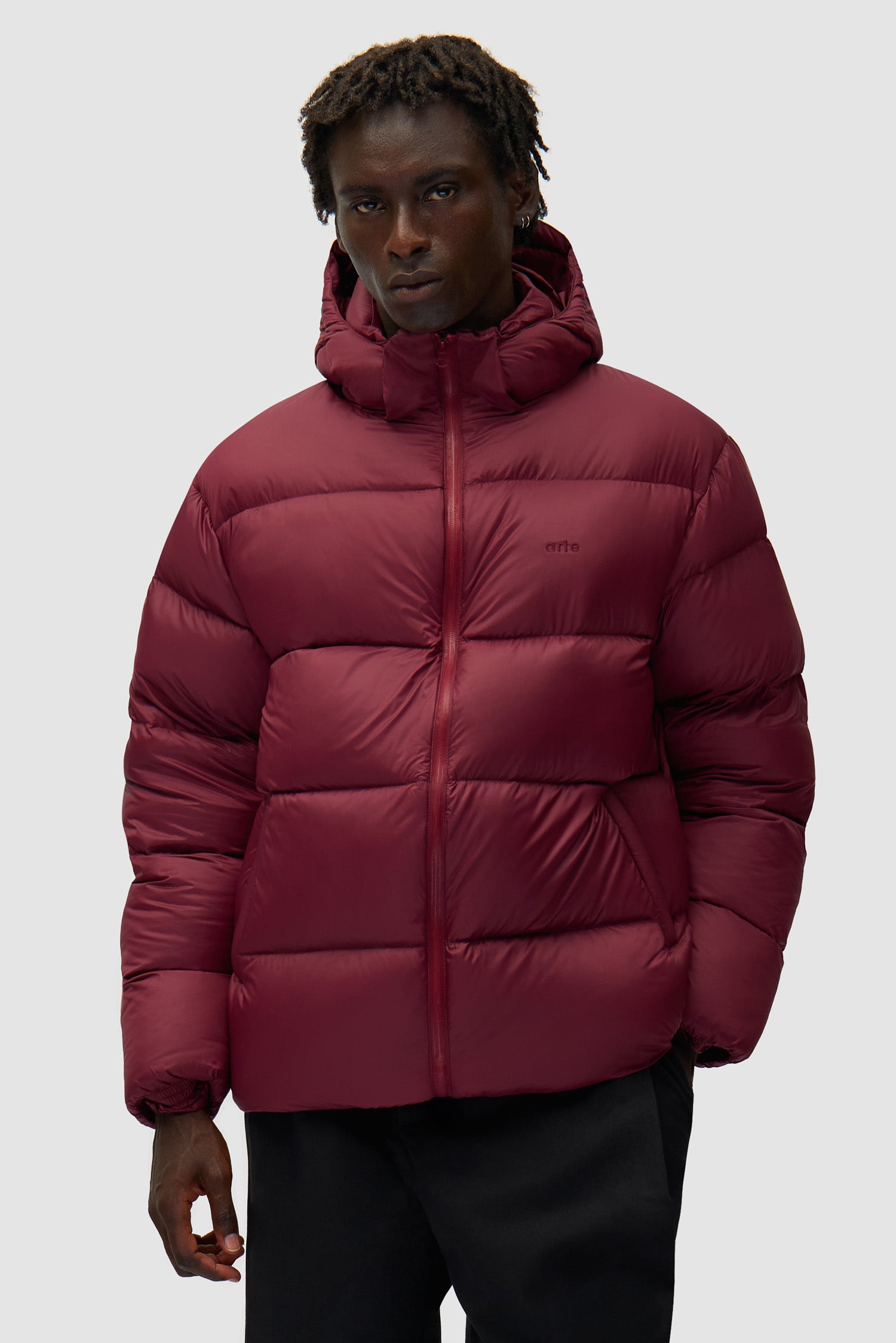 Arte Puffer Jacket - Bordeaux