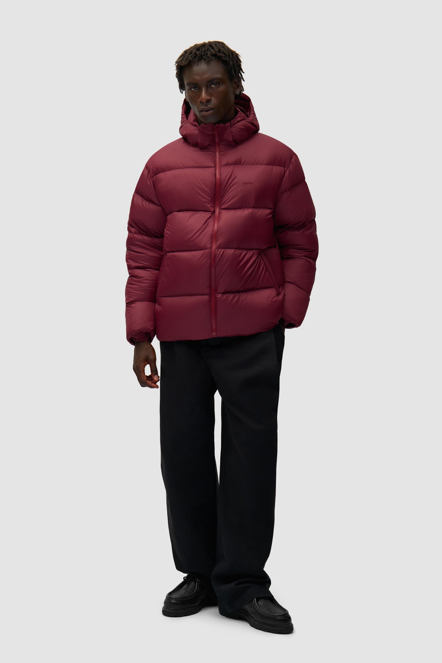 Arte Puffer Jacket - Bordeaux