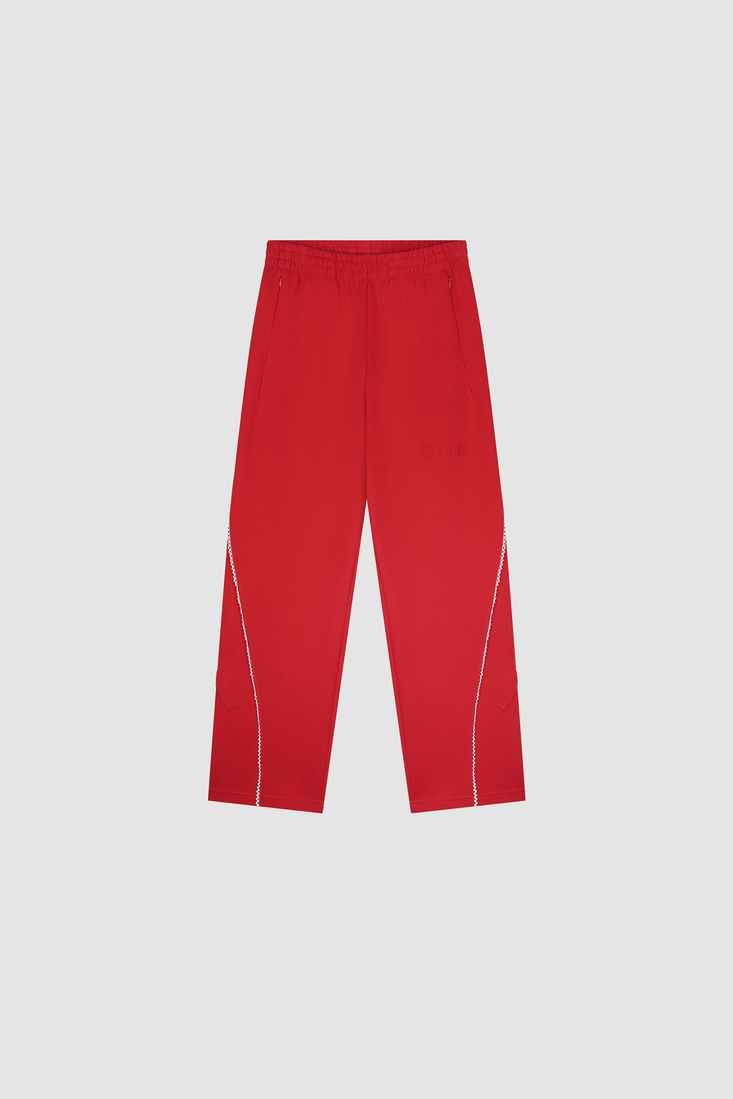 Pantalon Arte pour adidas Z.N.E. en Better Scarlet/White, vue de face