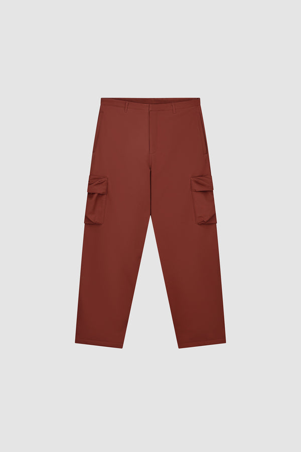 3D Pockets Pants in Orange, front view