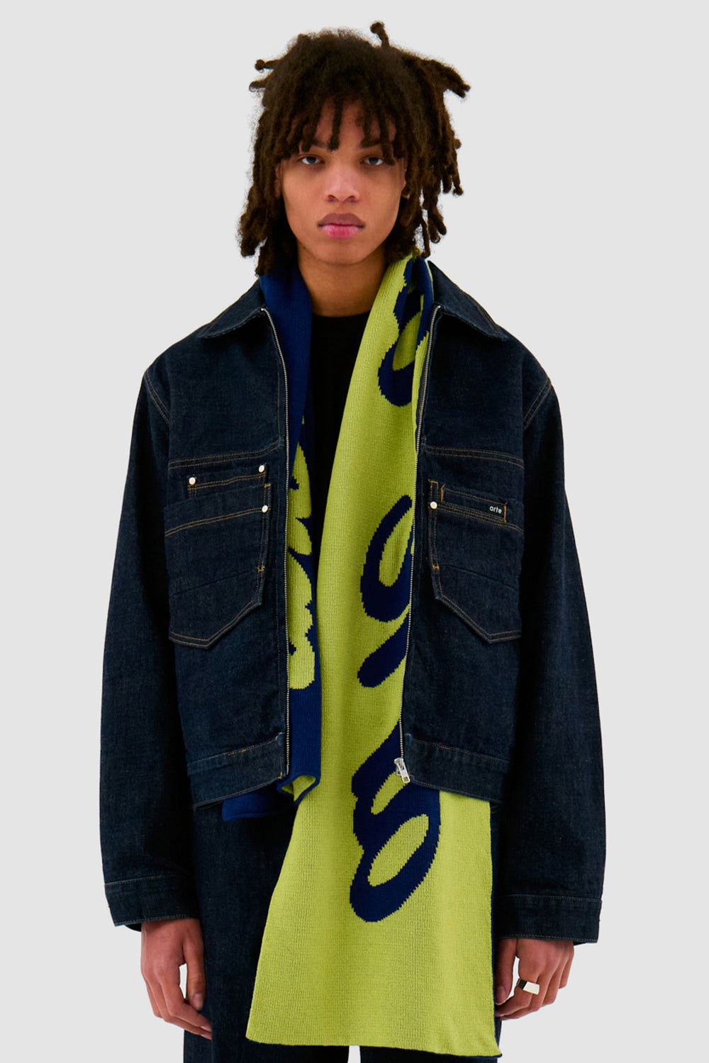 Antwerp Scarf - Navy/Green