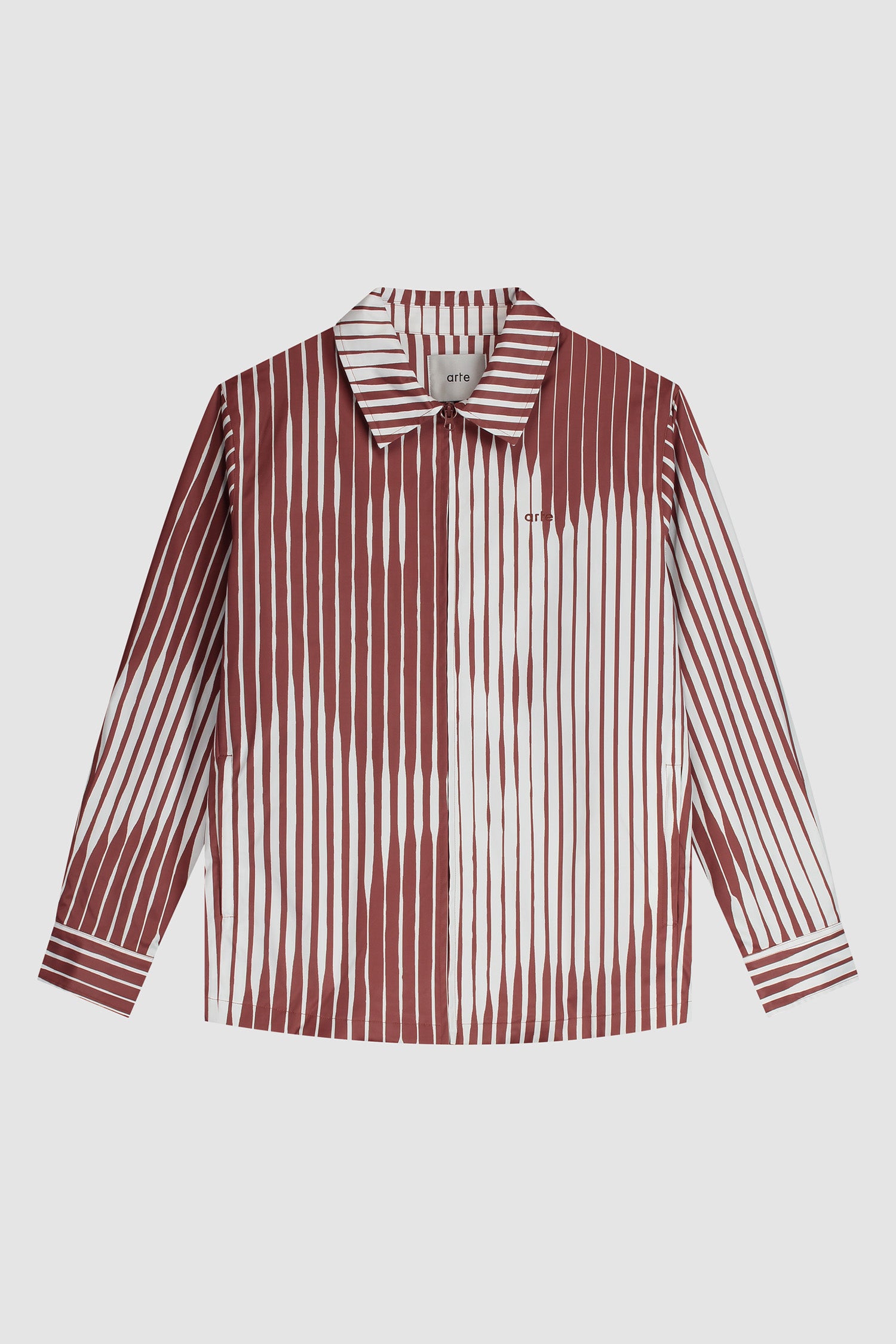 Striped Shirt - Orange/White