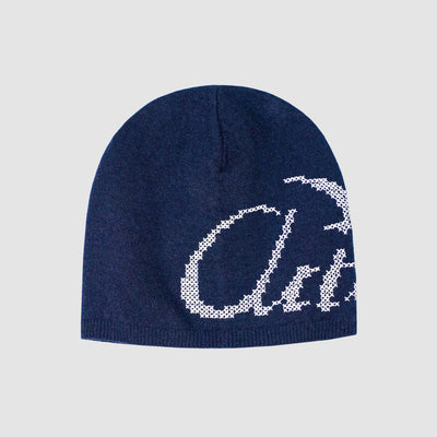 Bird Logo Side Beanie - Navy