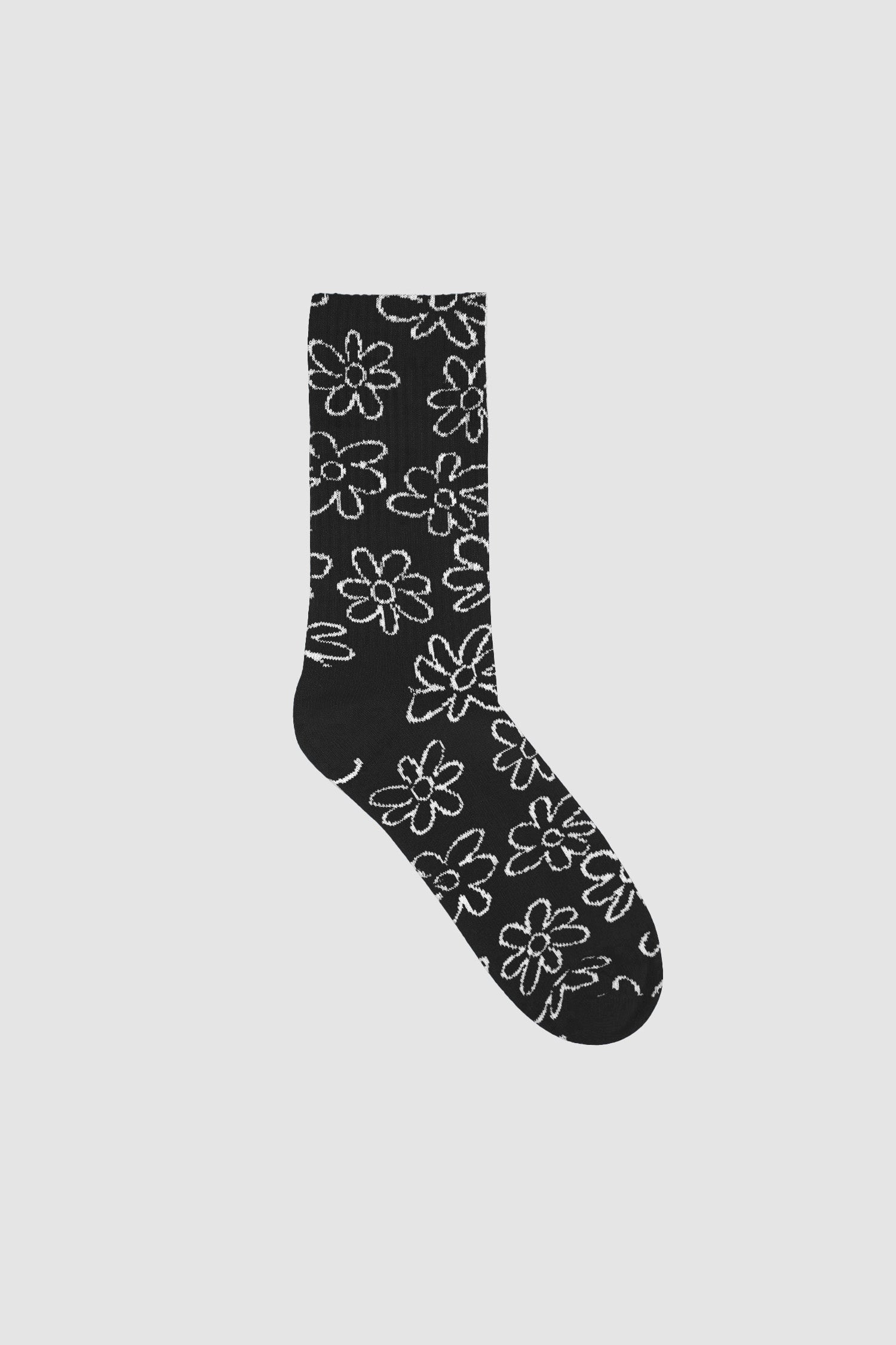 Chaussettes à motifs floraux - Noir