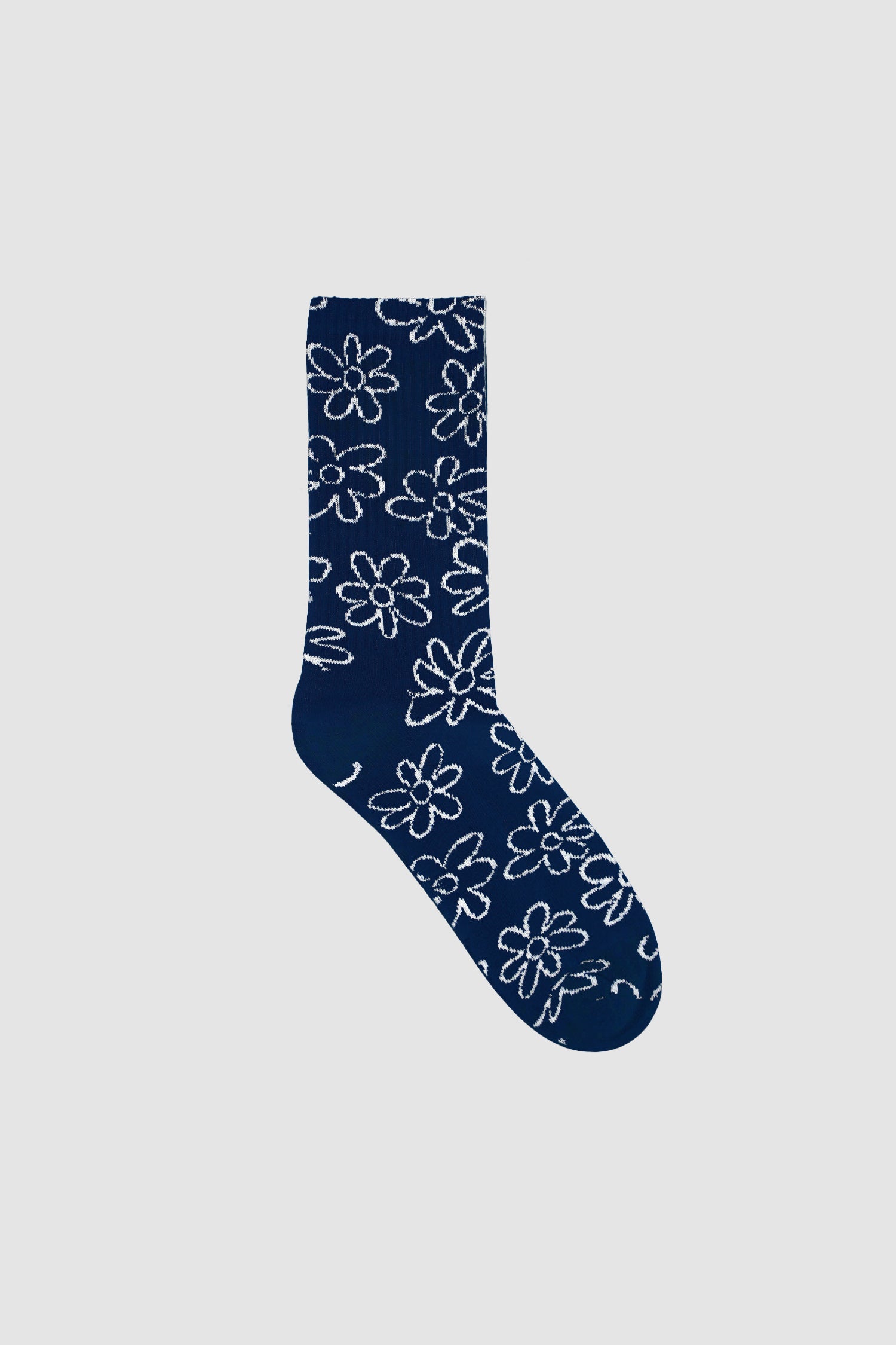 Chaussettes à motifs floraux - Marine