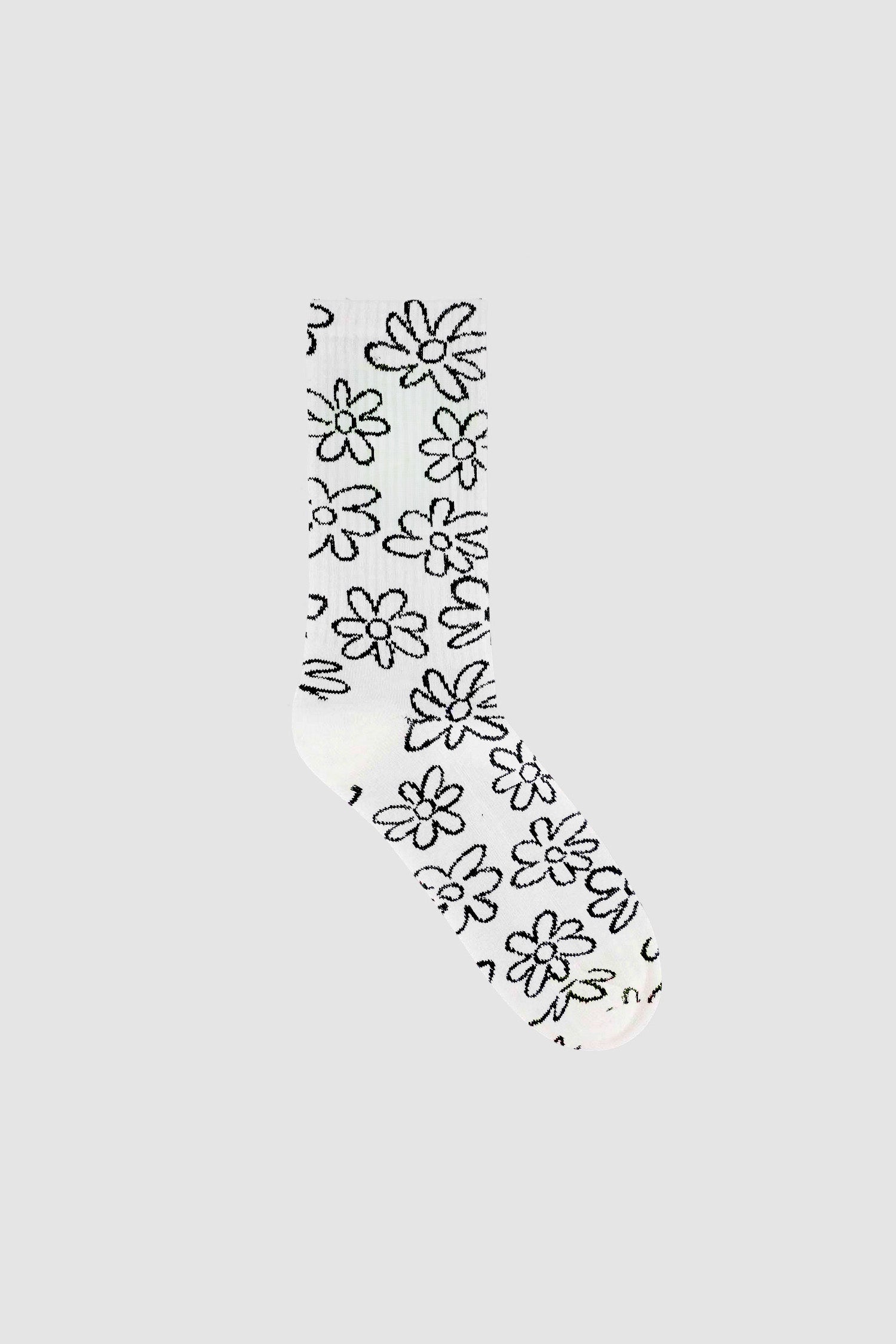 Chaussettes à motifs floraux - blanches