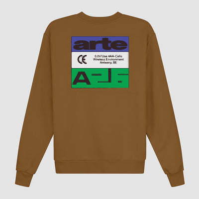 Tricolor Serial Crewneck - Brown