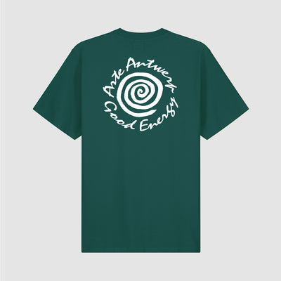 T-shirt à imprimé grandes spirales - Vert