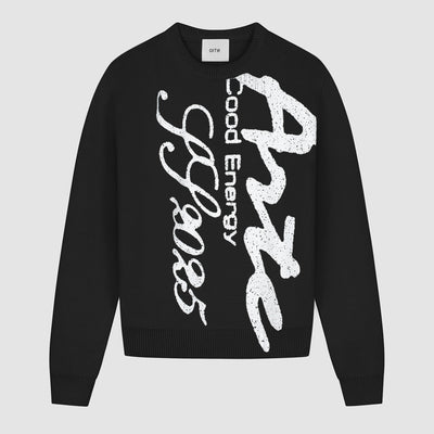 Pull en maille à gros motifs - Noir