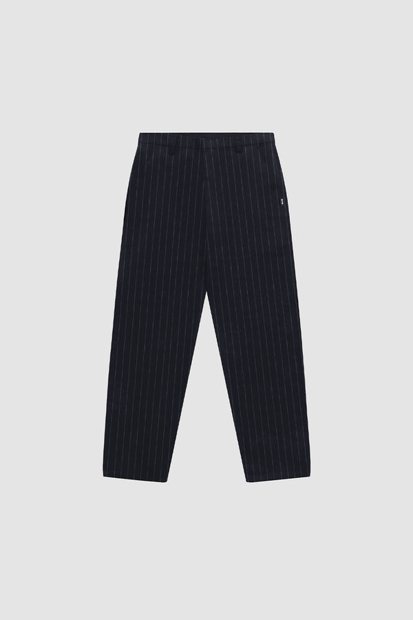 Striped Trousers in Navy, front view