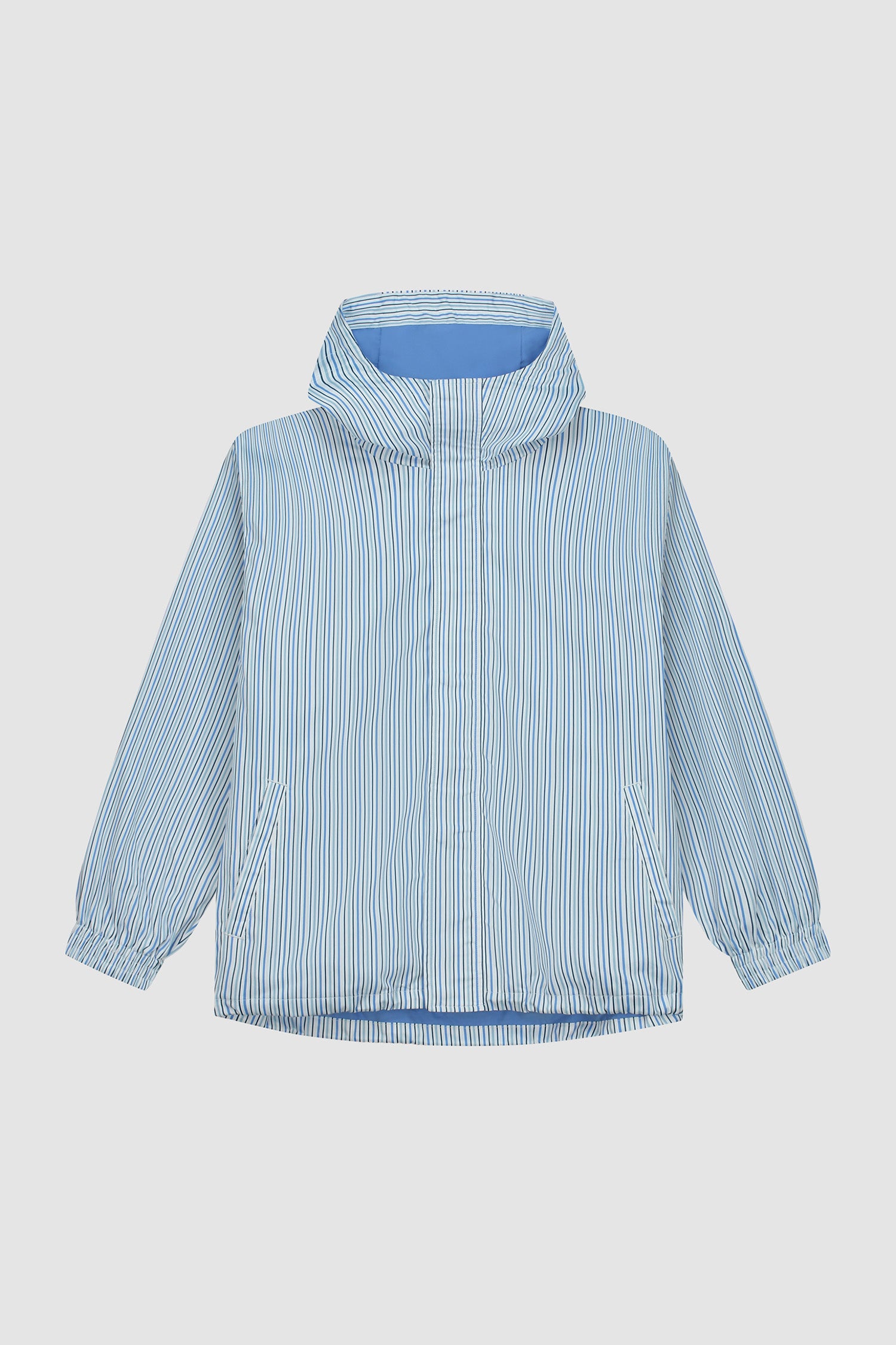 Striped Technical Jacket - White/Blue