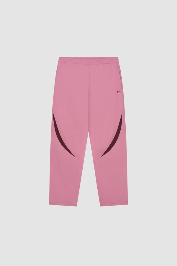 Two-tone Tracksuit Pants in Pink, front view