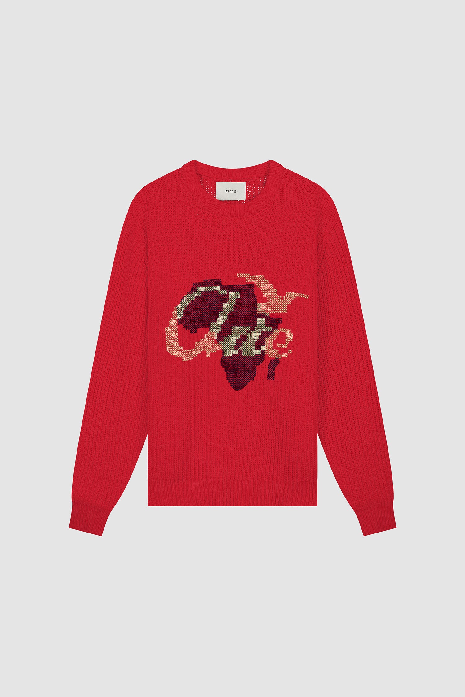 Cross Stitch Knit - Red