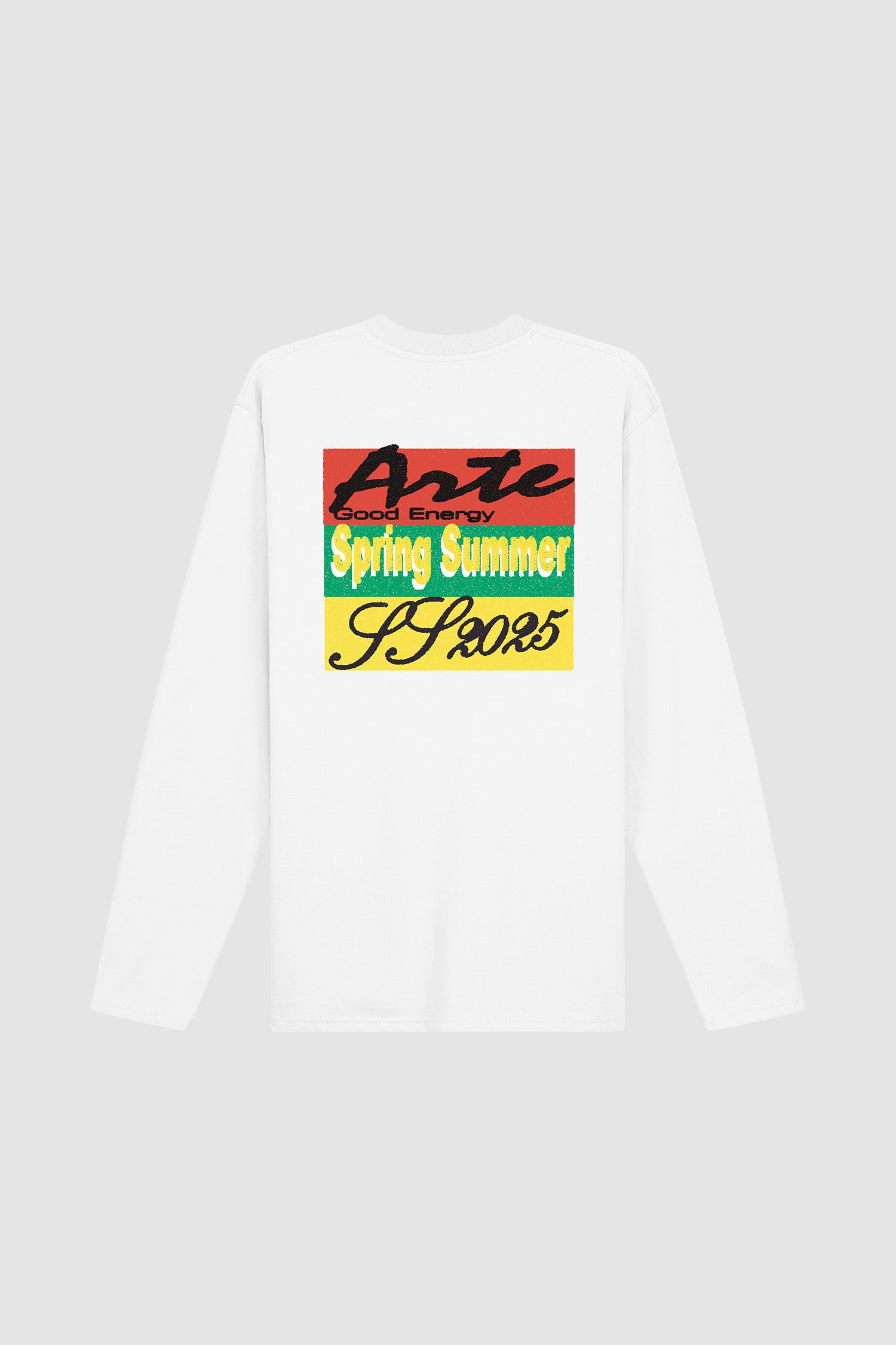 Color Print Longsleeve - White