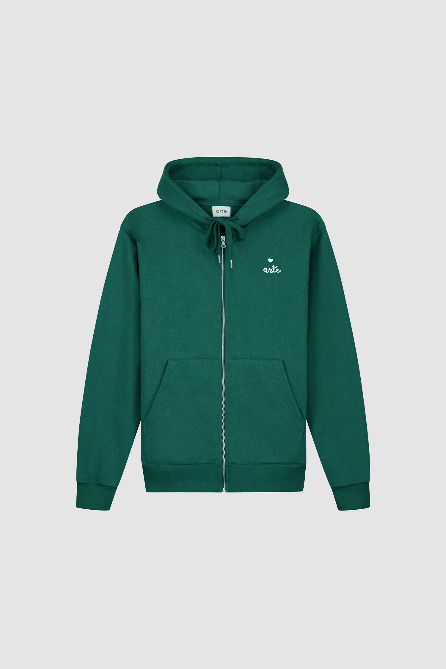 Heart Zip Hoodie - Green