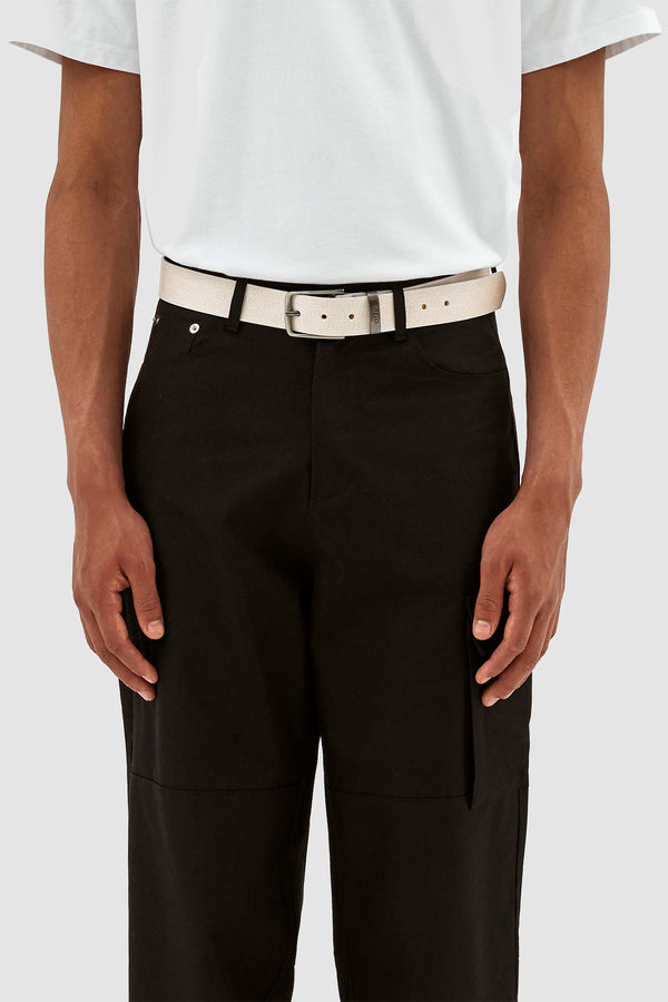 Alder Print Belt - Cream/Lake Blue