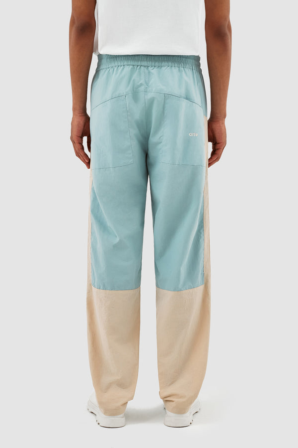 Jeremy Contrast Pants - Light Blue/Cream