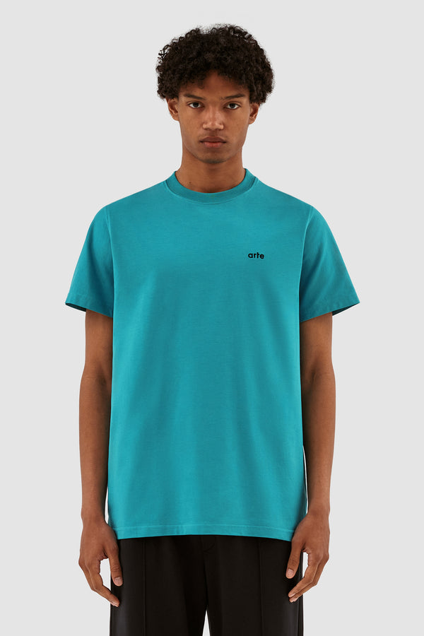 Taut Back B Print T-shirt - Lake Blue