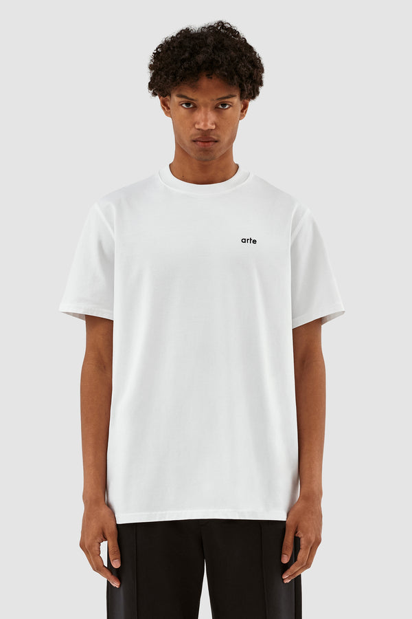 Taut Back Y Print T-shirt - White