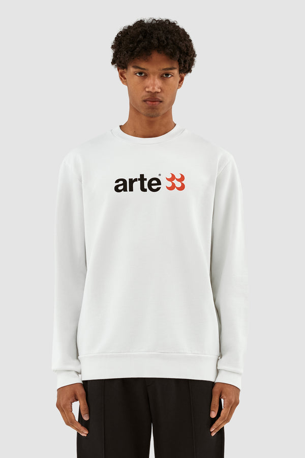 Conrad SS23 Logo Crewneck - White - Arte Antwerp