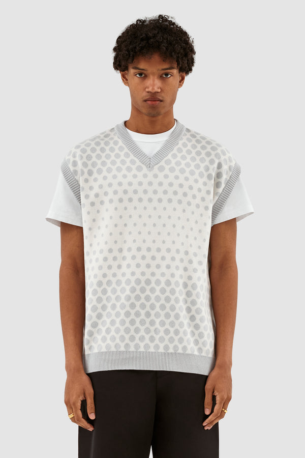 Karl Dots Knit - Cream/Light Grey