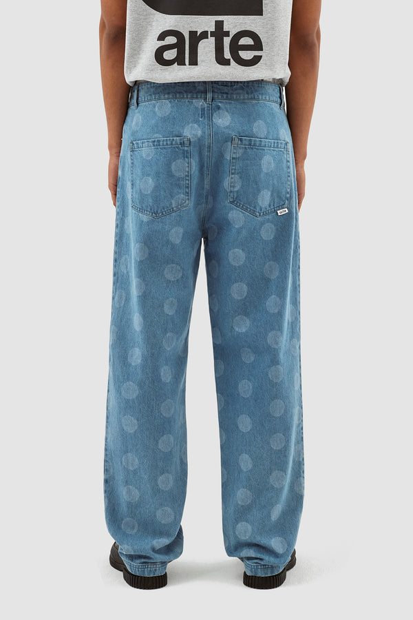 Jackson Dots Fade Pants - Bleach Denim